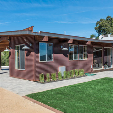 Paver patio overlooking Agoura Hills