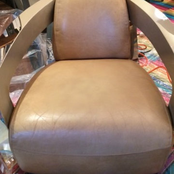 Hiding permanent Stains on Leather Club Chair