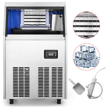 110V Ice Maker Machine Automatic Operation Ice Cube Maker, 88lbs/24h