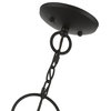 Aria 6 Light Black With Brushed Nickel Finish Candles Globe Pendant Chandelier