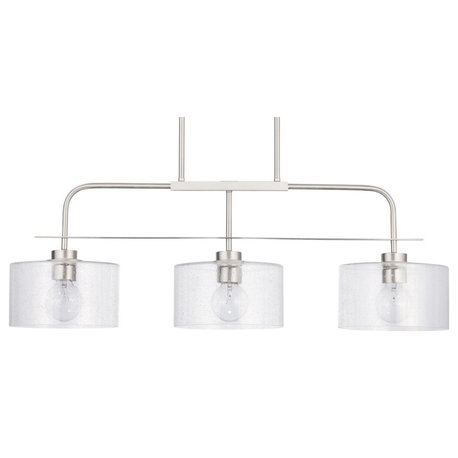 Capital Lighting 838435 3 Light 12-1/4" Tall Linear Chandelier - Brushed Nickel