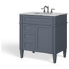The Iris Bathroom Vanity, Gray, 32", Single Sink, Freestanding