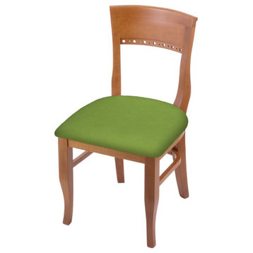 3160 18 Chair with Medium Finish and Canter Kiwi Green Seat