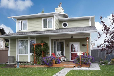 Inspiration for a timeless exterior home remodel in Calgary