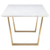 Bertrand Dining Table White Brushed Gold