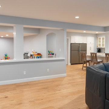 Basement Renovation with Play Area and Kitchenette