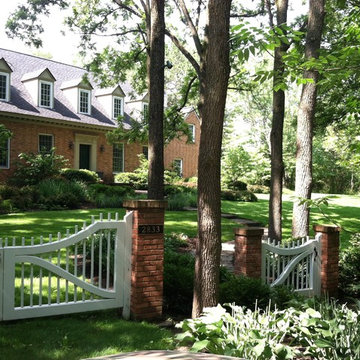 Custom Designed Wood Front Entry Gates