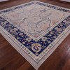 12' Square Turkish Oushak Hand Knotted Wool On Wool Rug - Q10508
