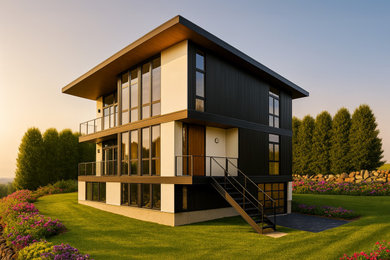 Contemporary exterior home idea in Seattle