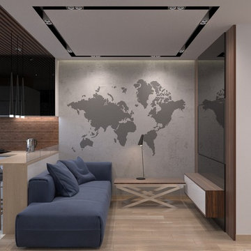 The interior of the apartment in the residential complex "Park Lakes", in Kiev,