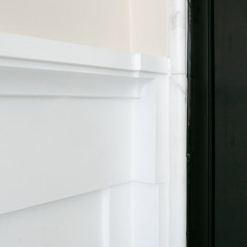 Grid Glass Arabascato Marble Bathroom