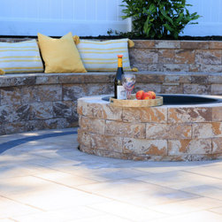 Pre-Packaged Garden Wall Fire Pit Kit - Fire Pits