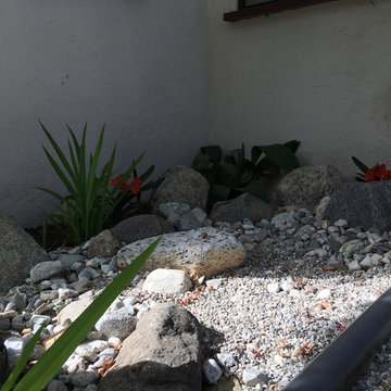 Spanish Style Home Garden Refresh with Dry River Bed