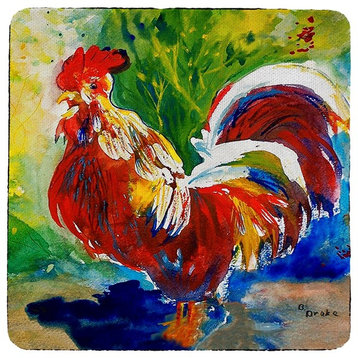 Red Roosters Coaster - 3 Sets of 4 (12 Total)