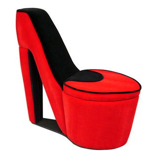 red heel chair