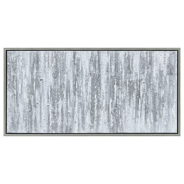 Silver Abstract Textured Metallic Hand Painted Wall Art by Martin Edwards