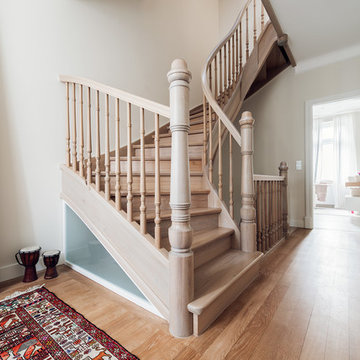 Klassische Treppenanlage in modernisiertem Altbau in Luxemburg-Stadt