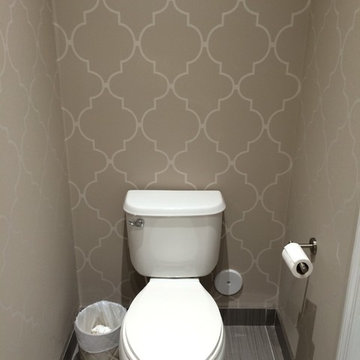 Powders Bathrooms Wall covering installation