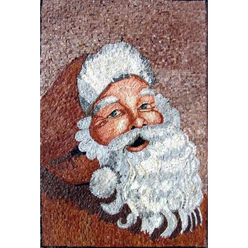 Santa Clause Mosaic Artwork, 47"x71"