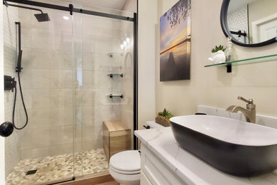 Inspiration for a transitional bathroom remodel in Minneapolis