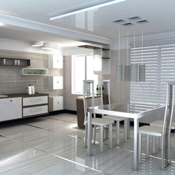 Modern Kitchen with Tiles - Wall And Floor Tile