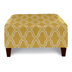 Jordan Ottoman by La-Z-Boy shown in Buttercup - Products