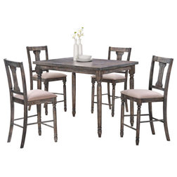 Farmhouse Indoor Pub And Bistro Sets by Furniture Import & Export Inc.