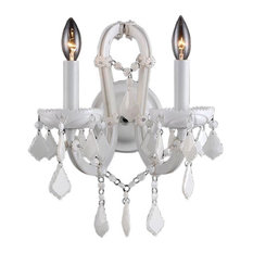 Avenue Lighting HF1041-WHT Wall Sconce White Crystal Casablanca Way