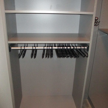 Modern Gray Walk-in Closet