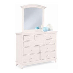 American Drew 181-050W Vertical Mirror- White Sterling Pointe - Bedroom & Makeup Vanities