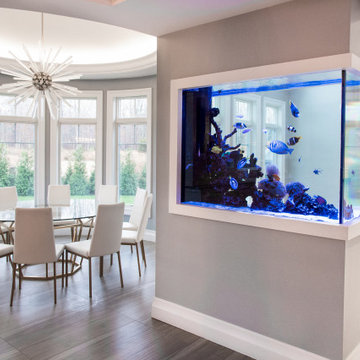 Kitchen and Family Room Reef Aquarium
