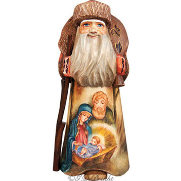 Nostalgic Nativity Santa, Woodcarved Figurine