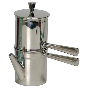 ILSA  Neapolitan Coffee Maker Stainless Steel, Silver - Cup of 6