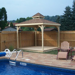 10x10 wood pavilion wood floor - Gazebos