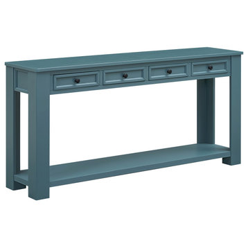 Console Table/Sofa Table with Storage Drawers  for Entryway Hallway, Dark Blue