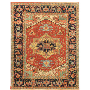 Pasargad Serapi Collection Hand-Knotted Lamb's Wool Area Rug, 8' 0"x10' 1"