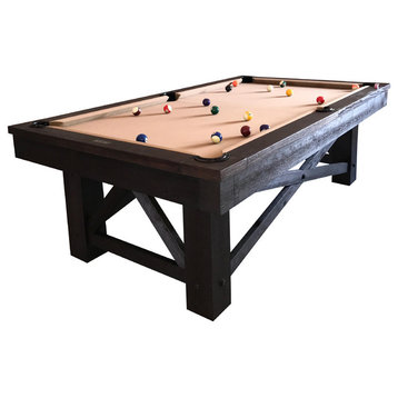 McCormick Pool Table in a Smokehouse Finish With Accessories
