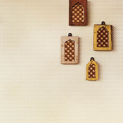 Rhona Beige Geometric - Wallpaper