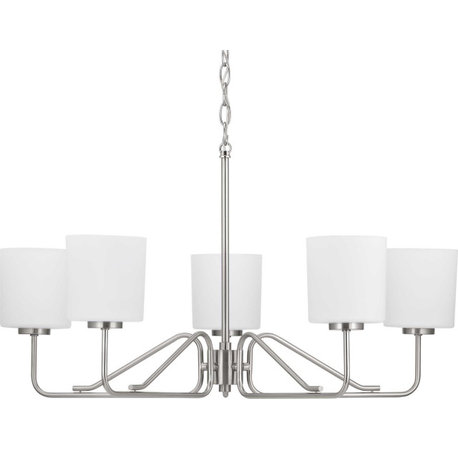 Progress Lighting P400182 Tobin 5 Light 28"W Chandelier - Brushed Nickel