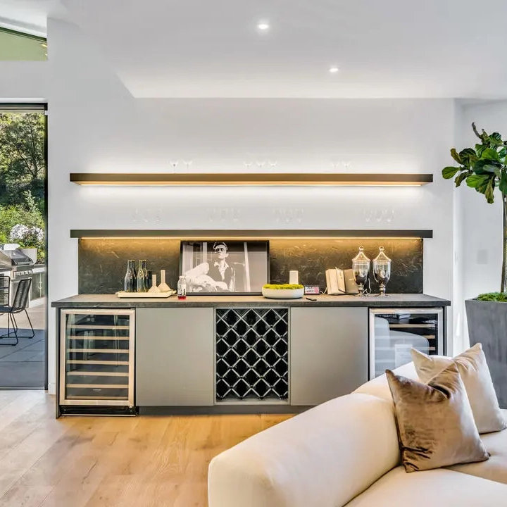 75 Home Bar with Floating Shelves - August, 2026