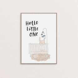 Baby Crib Print - Drawings And Illustrations