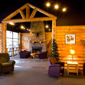 Beautiful half-log siding