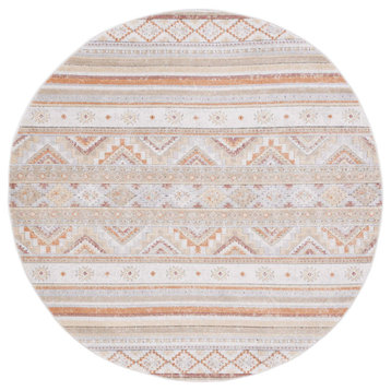Safavieh Cabana Cbn551D Moroccan Rug, Ivory/Beige Gold, 6'7"x6'7"