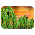 Mary Gifts By The Beach - Toucan Banana Plush Bath Mat, 20"x15" - Bath mats from my original art and designs. Super soft plush fabric with a non skid backing. Eco friendly water base dyes that will not fade or alter the texture of the fabric. Washable 100 % polyester and mold resistant. Great for the bath room or anywhere in the home. At 1/2 inch thick our mats are softer and more plush than the typical comfort mats.Your toes will love you.