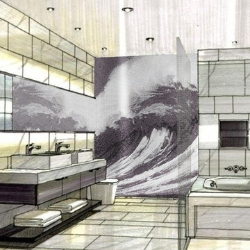Surf Rush Gray | Glass Mosaic | PIXL Mist Collection