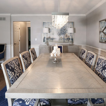 Striking Blue Dining Room