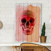 "Marvel Red Skull" Painting Print on White Wood, 20"x30"