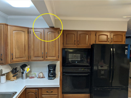 Kitchen Cabinet Beam Conflict With Upper Cabinet