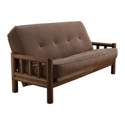 Levi Walnut Hardwood Futon | Marmont Mattress - Futon Mattresses