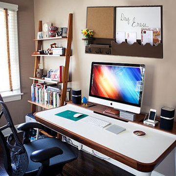 Message Center with Cork Board, Whiteboard & Mason Jar